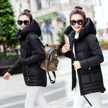 Winter Jacket 2016 New Thick Cotton Padded Jacket Cotton Down Korean Students Solid Zipper Winter Coats For Women Plus Size