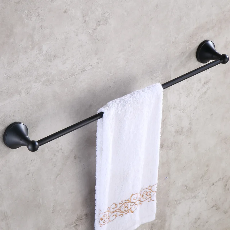 Brass Towel Bars 60cm length Antique Bronze Brushed Towel Rack Towel Rail Black Finish Bathroom Accessories bathroom products BA