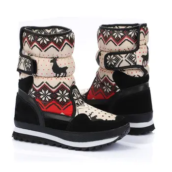 2017 New children's winter snow boots warm comfortable waterproof winter Ninos botas para la nieve boys girls ankle snowmobile