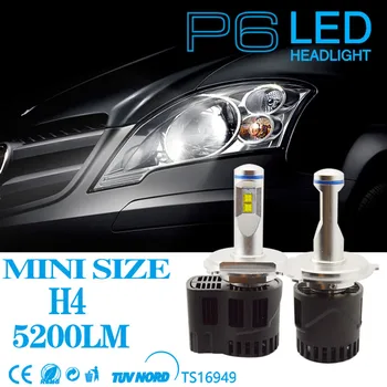 Dual Beam H4 Bi-Xenon P6 LED Headlight Kit Philipsled White 9003 HB2 55W/110W 10400LM For Toyota Mitsubishi Mazda Nissan