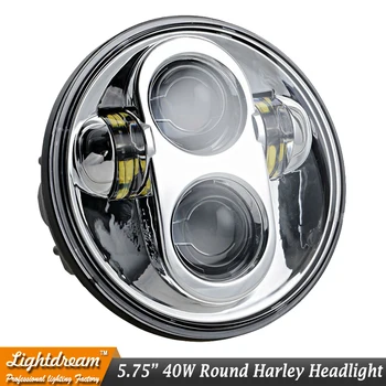 5.75'' 40W High Low Beam 12V H4 LED Headlight Projector Light For Davidson Motorcycle Pair of Led headlight