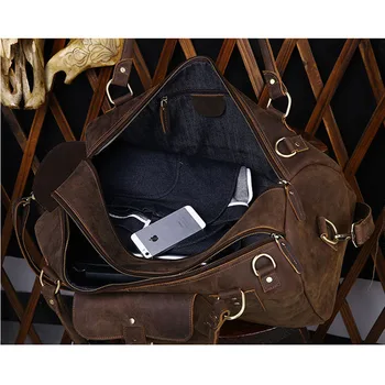 Genuine Leather Bag Cowhide Top Quality Casual Men Travel Handbags Men Crossbody Men's Travel Bags Laptop Briefcase Bag