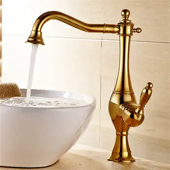 Brushed Nickel Finish Single Handle 360 Rotate Bathroom Basin Mixer Ktchen Faucet Cold and Hot Water Taps Durable Use LH-16858