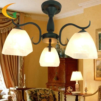 European living room chandelier lighting villa lights Iron ceiling light restaurant led chandelier lamps bedroom lamp