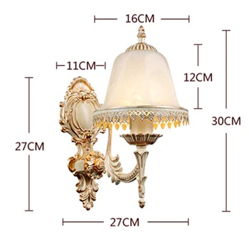 E27 frosted glass lamp shade wall lamp led Single head industrial retro sconce loft home lighting lamps bedroom bedside lightt