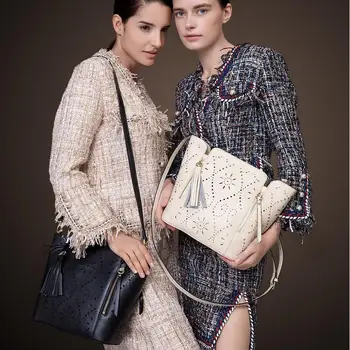 Zooler women famous brands women bag 2017 new Fashion hollow genuine leather women shoulder Messenger Bag