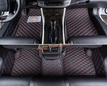 Black Interior Leather Floor Mats & Carpets Foot Pads Protector For Honda Vezel HR-V-2016