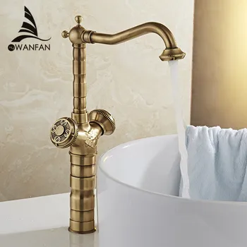 Basin Faucets Bronze Finish Basin Mixer Hot and Cold Water Toilet Bathroom Faucet Kitchen WF-18005