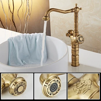 Basin Faucets Bronze Finish Basin Mixer Hot and Cold Water Toilet Bathroom Faucet Kitchen WF-18005