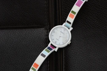 Brand Designer Women 7MM Thin Ceramic Bracelet Watch Vintage Fashion Elegant Lady Dress Wristwatch Quartz Analog Relojes NW2438
