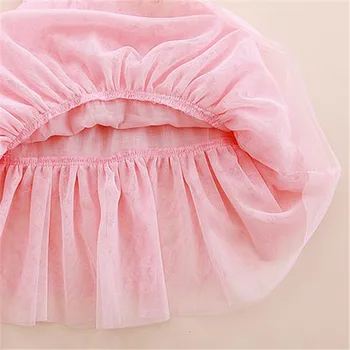 Cute Kids Girls Princess Dresses Big Flower Lace Layers Toddlers Baby Strap Dresses Candy Color Lolita Style Sleeveless Dresses