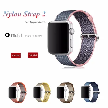 Sports Woven nylon strap For Apple Watch band 38/42mm wrist band men women & 20mm 22mm nylon watchband bracelet for iwatch 1 2