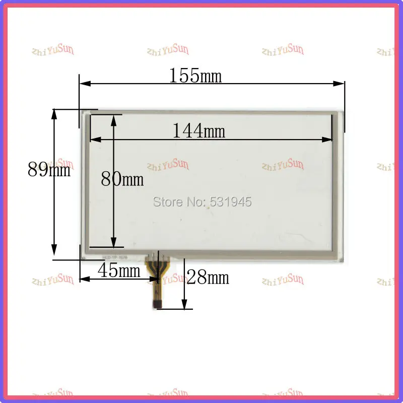 HLD-TP-1579 NEW 6.2 Inch Touch Screen 155*89 for industry applications 155mm*89mm for GPS GLASS