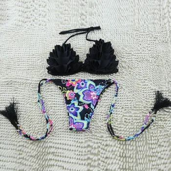 Swimwear Beach Bathing Cover Up Outfits 2 Piece Sexy Women Halter Bikini Set