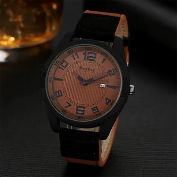 Hot Luxury Men's Date Watch Stainless Steel Leather Analog Quartz Military Blue Watch  dropshopping