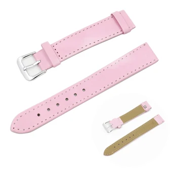 Plain color table watchbands annex 121416 mm 18 mm pink leather watchband