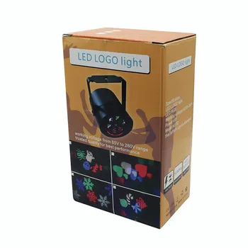 4 Pattern LED Snowflake Love Heart Halloween Candy Laser Projector Moving Stage Effect Lamp Christmas Holiday Party Light