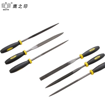 6Pcs/Set Bearing Steels 140mm Needle File Set 6 Shape Plastic Metal Wood Polishing Burnishing Grinding Hand Tool 96210