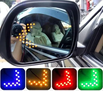 Car styling 1PCS 14 SMD LED Arrow Panels Light Car Side Mirror Turn Signal/Indicator Light/Car led/ Parking