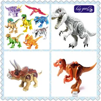 Haogaole 11pcs 77001 +77021 World Park Dinosaur Bricks Figures Building Blocks Super Heroes baby toys