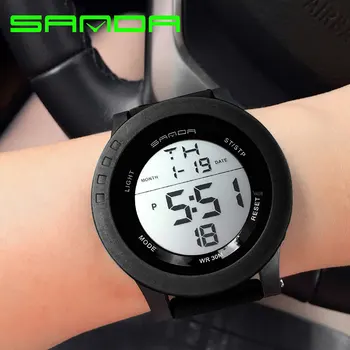 SANDA Brand 2017 LED Digital Watch Women Watches Ladies Sport Wrist Watch Electronic Female Clock Montre Femme Relogio Feminino