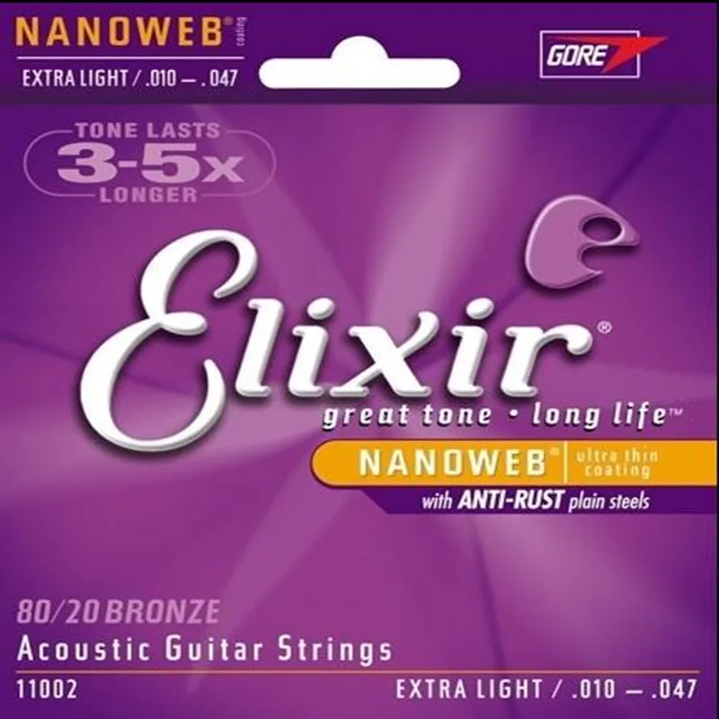 Elixir 11002 guitar strings Acoustic guitar strings 010 musical instrument guitar parts Accessories guitarra