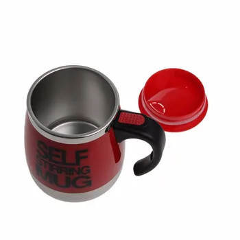 Automatic Plain Mixing Stainless Steel coffee Tea cup Lazy Self Stirring Mug