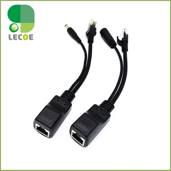 2pcs POE Cable, POE Adapter cable, POE Splitter Injector Power supply module separator combiner