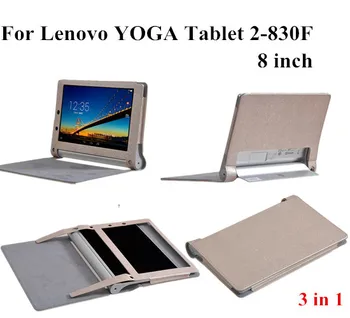 8'' YOGA Tablet 2 830 Smart Cover For Lenovo Yoga Tablet 2-830F Magnet Leather Cover Case +screen protectors+touch pen