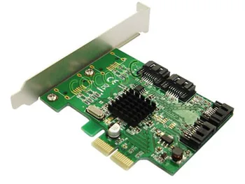 Marvell Chipset 4 Ports SATA 6Gbps PCI-Express Controller Card PCI-e to SATA 3.0 Converter With PCI Low Profile Bracket