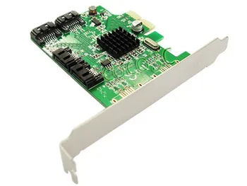 Marvell Chipset 4 Ports SATA 6Gbps PCI-Express Controller Card PCI-e to SATA 3.0 Converter With PCI Low Profile Bracket