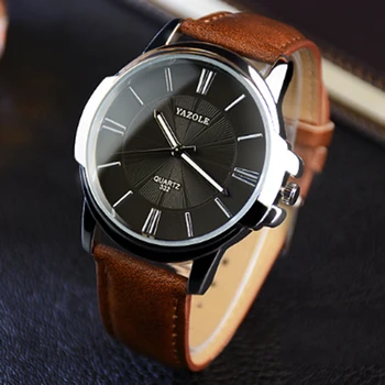 Quartz Watch Men Luxury Wristwatch Male Clock Wrist Watch Business Leather Large Dial Quartz-watch Relogio Masculino