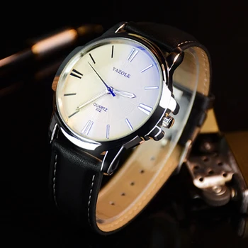 Quartz Watch Men Luxury Wristwatch Male Clock Wrist Watch Business Leather Large Dial Quartz-watch Relogio Masculino