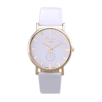 Women Watches 2016 Geneva Bracelet Wristwatches Fashion Classic Ladise Watches Luxury Vintage Wrist Dress Quartz Watch White