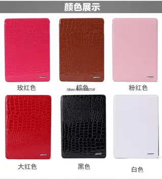 Crocodile Pattern Book Style Folio Flip Stand Smart Cover For iPad Air PU Leather Auto Sleep&Wake-up Feature Case For iPadAir