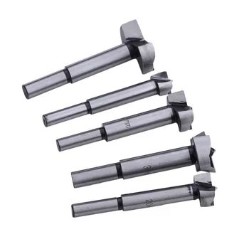 5pcs /set 85mm Wood Drill Bit Set 15/20/25/30/35mm Hole Saw Cutter Wood Woodworking Tools with Round Shank