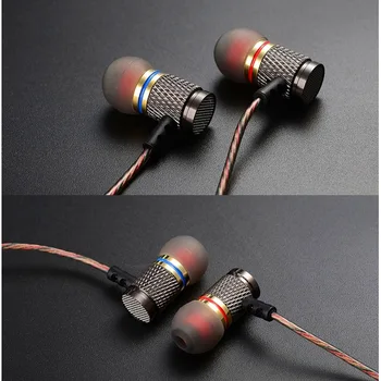 Metal Earphones KZ EDR1/2Heavy Bass HIFI stereo Earphone Original Special Use Earbuds with Microphone auriculares
