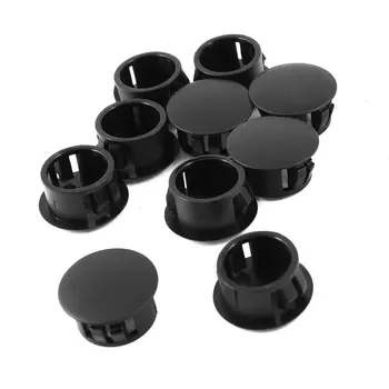 HGHO-10 pieces black plastic caps hole plugs pressure caps 16mmx20mmx10mm