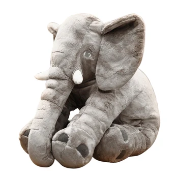 ABWE 30CM 1 pcs cute Elephant Plush Toys plated Doll Stuffed Pillow Home Decor for Children Gifts Kids Sleeping Back Cushion