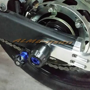 New! Motorcycle Front & Rear Wheel Axle Fork Crash Protector Sliders For YAMAHA YZF-R3 YZF-R25-Blue