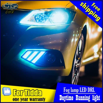 CDX Car styling For Nissan Tidda 2016 LED DRL turn signal yellow led daytime running lights High brightness guide DRL