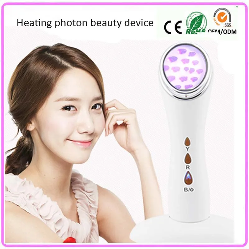 Portable Skin Warming Devices Led Photon Light Therapy Facial Beauty Anti Aging Acne Ttreatment Wrinkle Removal Devices