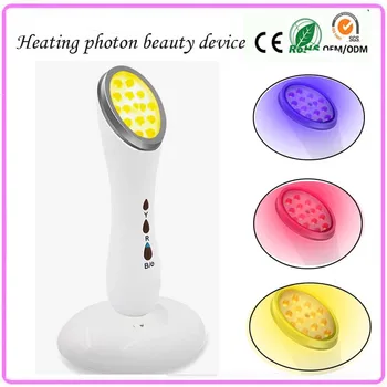 Portable Skin Warming Devices Led Photon Light Therapy Facial Beauty Anti Aging Acne Ttreatment Wrinkle Removal Devices