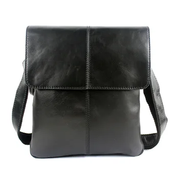 Designer Flap Bag Retro Genuine Leather Male Shoulder Bag Top Layer Cowhide Fashion Zipper Work Bag Men Crossbody Bag