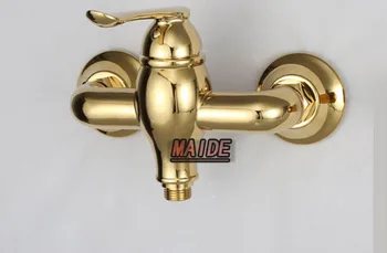 Golden Brass Handheld Bidet Spray Shower Set Copper Bidet Sprayer Lanos Toilet Bidet Faucet Lavatory Gun,Wall Mounted Tap 106
