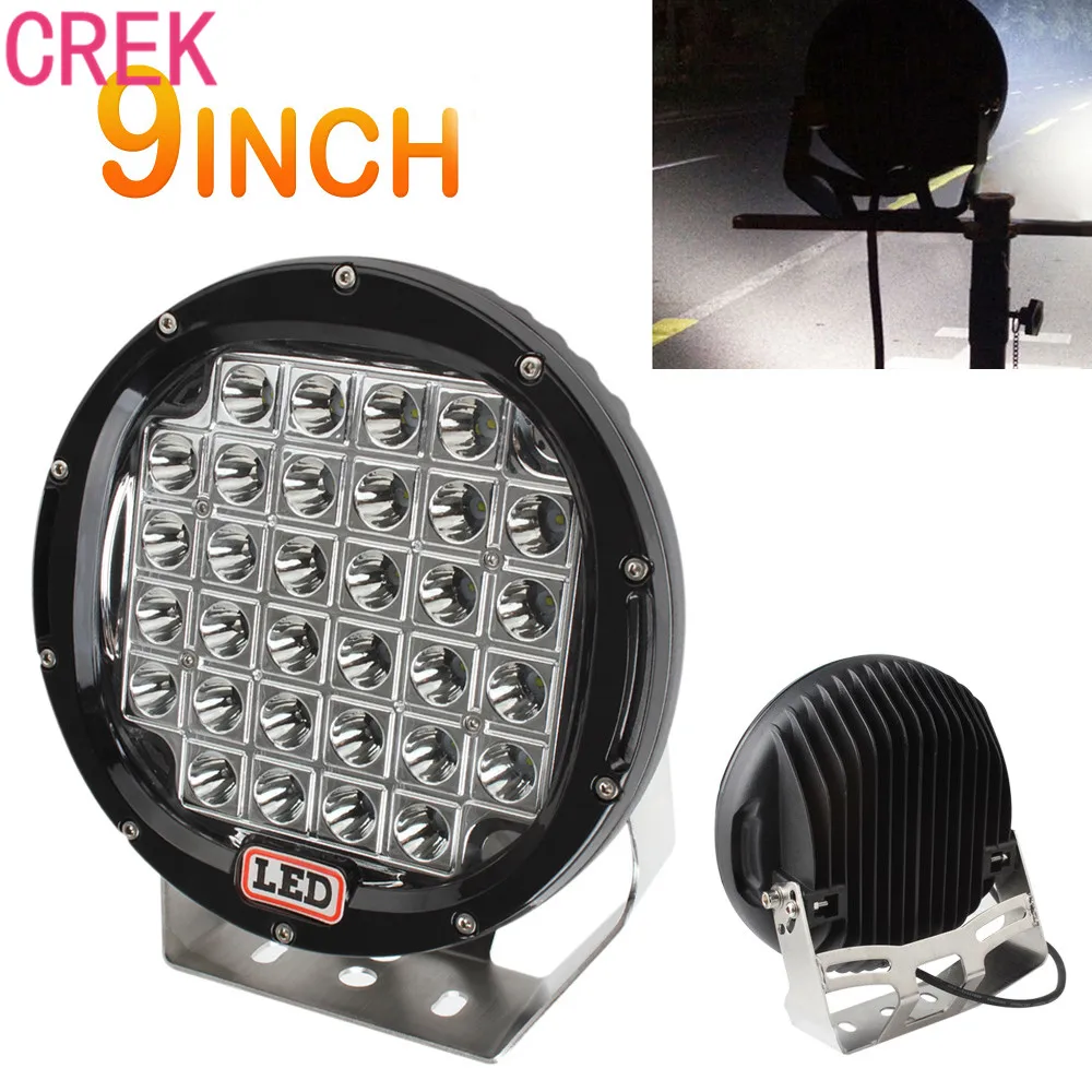 CREK 9inch Rounded 32xLED 320W 10~30V Car Worklight Spot / Flood Light Vehicle Driving Lights for Offroad SUV / ATV / Truck