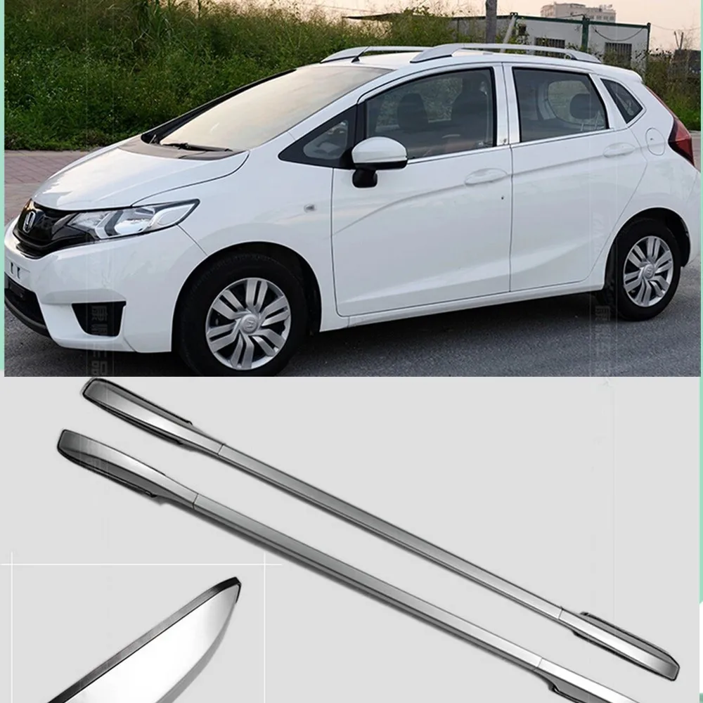 Decorative Side Bars Rails Roof Rack Silver Fit For Honda Fit Jazz