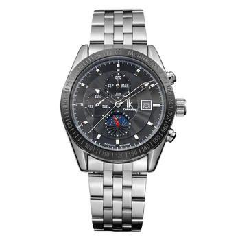 IK Colouring men automatic mechanical multifunction watch stainless steel 10 meters waterproof mens watches top brand luxury