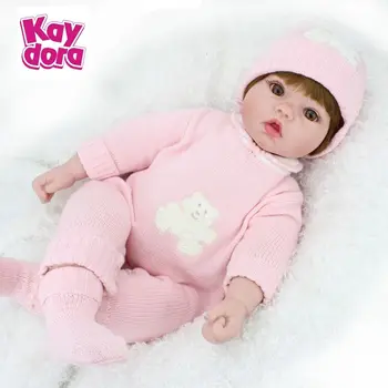 Realistic Reborn Baby Dolls Handmade Lifelike Vinyl Newborn Girl Doll Christmas