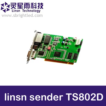 Linsn TS802D linsn sender TS802 LINSN controller sending card for LED video RGB full color display,install vdwall LVP605 etc.